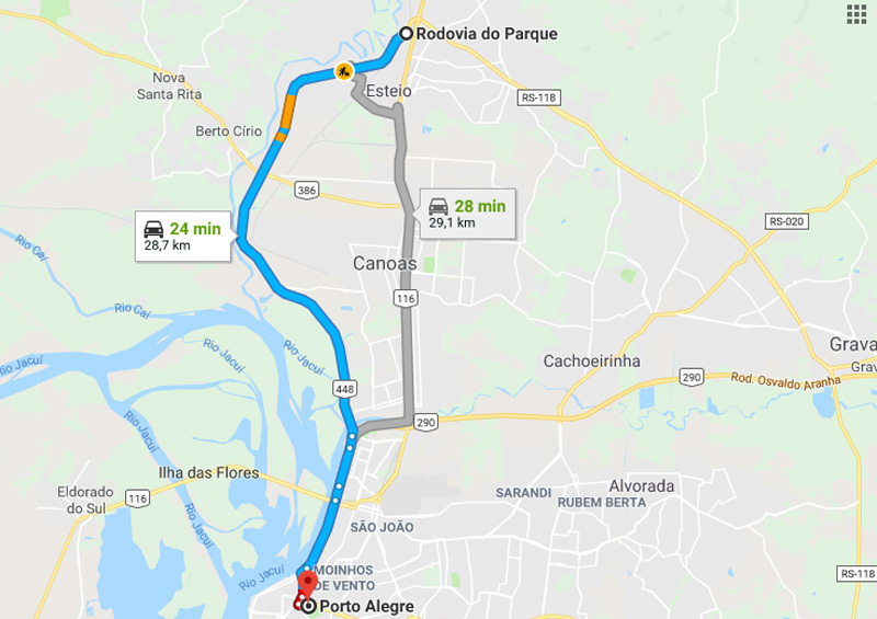 Trânsito Agora na Rodovia do Parque BR 448 Trânsito Agora na Rodovia do Parque BR 448