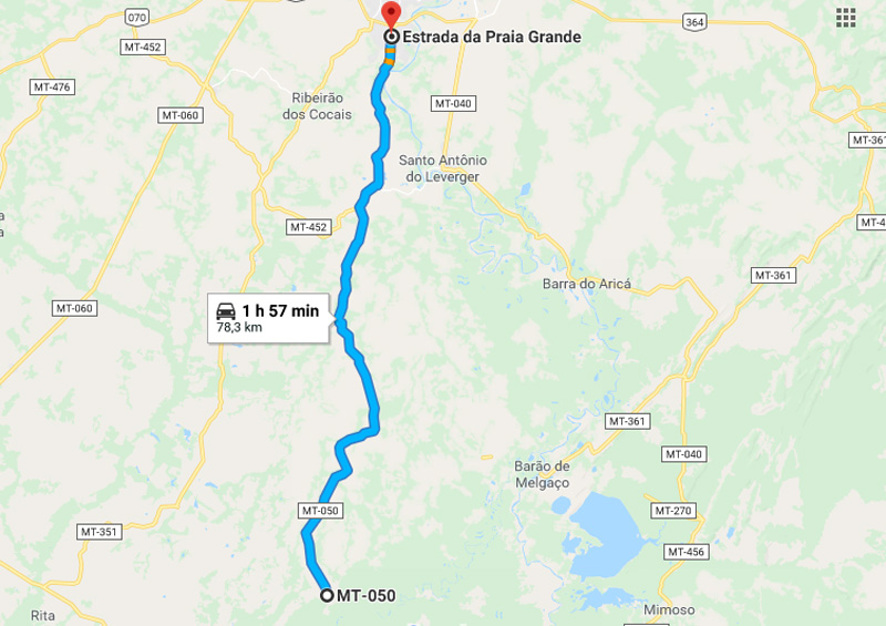 Trânsito Agora na Rodovia Leôncio Lopes de Miranda MT 050