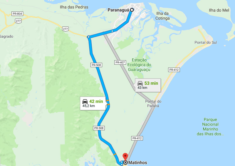 Trânsito Agora na Rodovia Alexandra-Matinhos PR 508