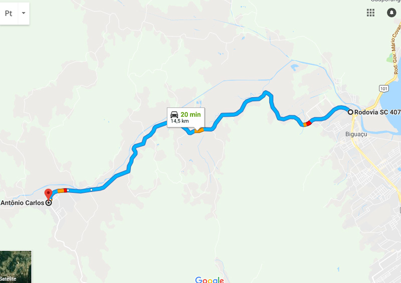 Trânsito Agora na Rodovia SC 407