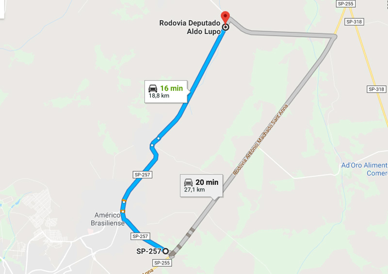 Trânsito Agora na Rodovia Deputado Aldo Lupo SP 257 Trânsito Agora na Rodovia Deputado Aldo Lupo SP 257